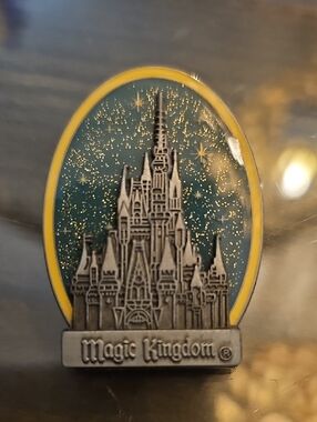 Disney Magic Kingdom Castle Pin - Teal & Yellow